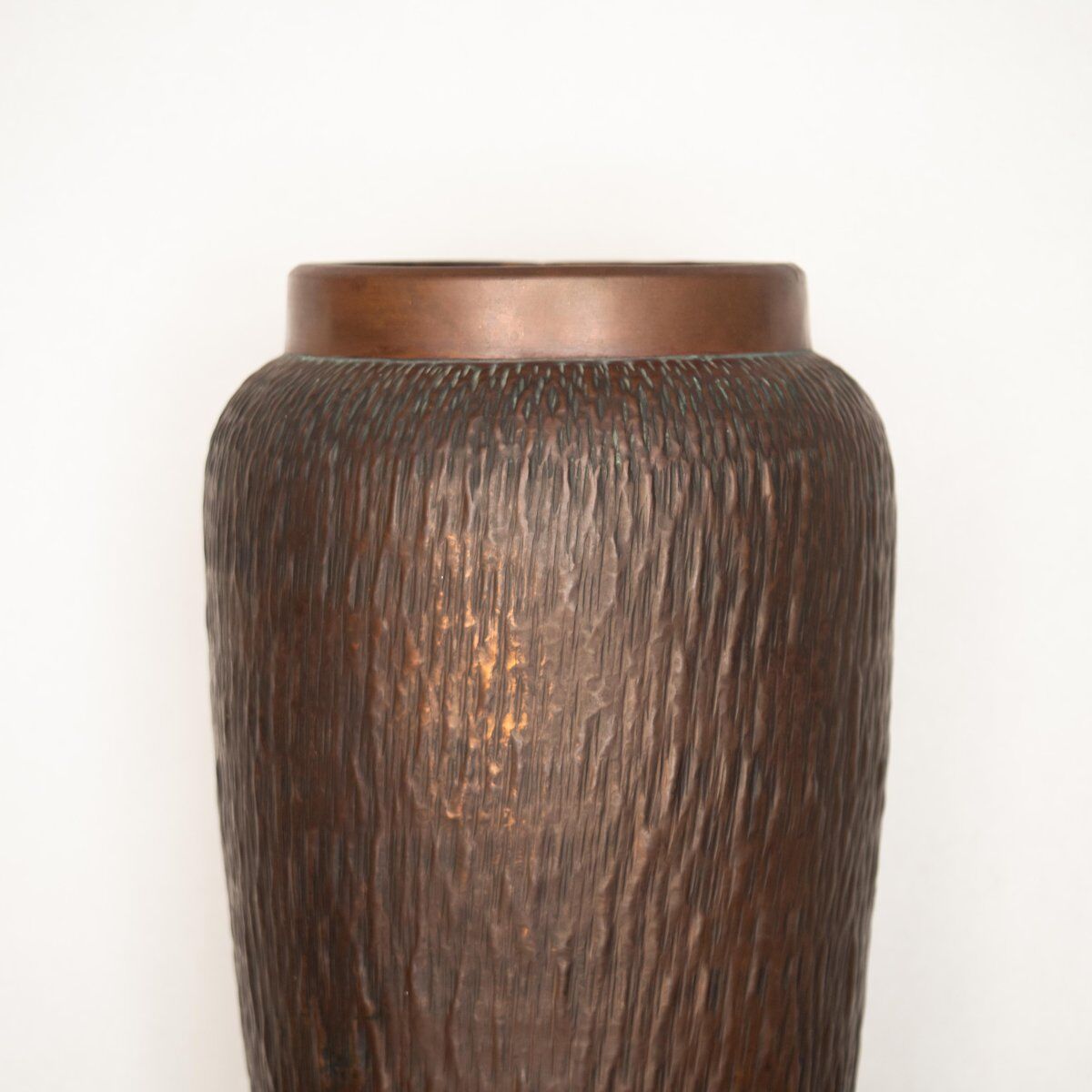 Vintage hammered copper umbrella stand, 1970s