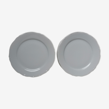 6 Limoges white porcelain plates