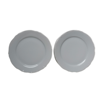 6 Limoges white porcelain plates