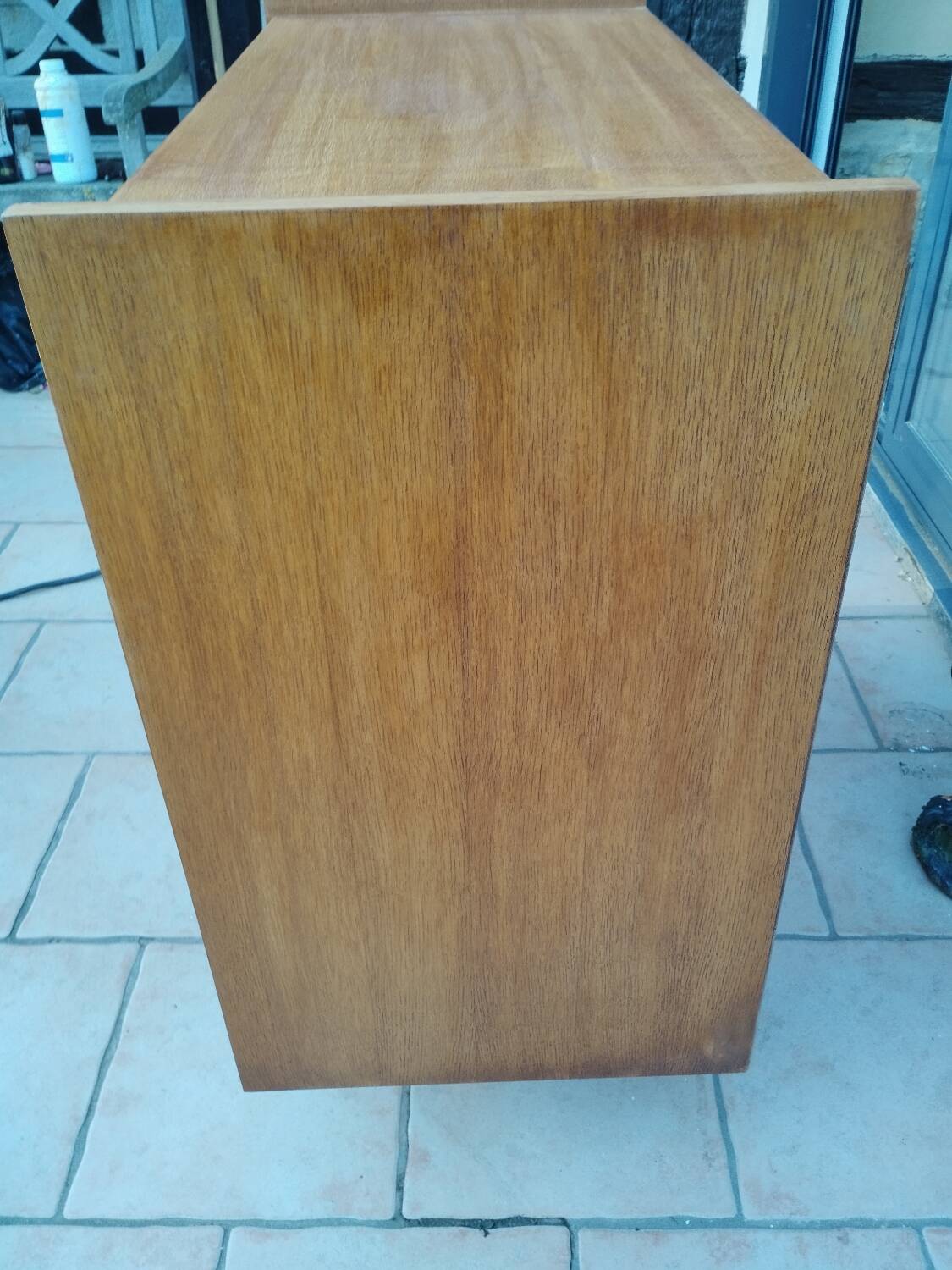 Old vintage chest of drawers with compass feet