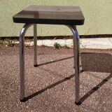 Formica stool, dark wood
