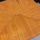 Set of 6 vintage brutalist chairs by Georges Robert in straw wood from the 1960s.