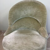 Fauteuil crapaud en velours vert