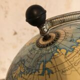 World globe in vintage sheet metal of English origin