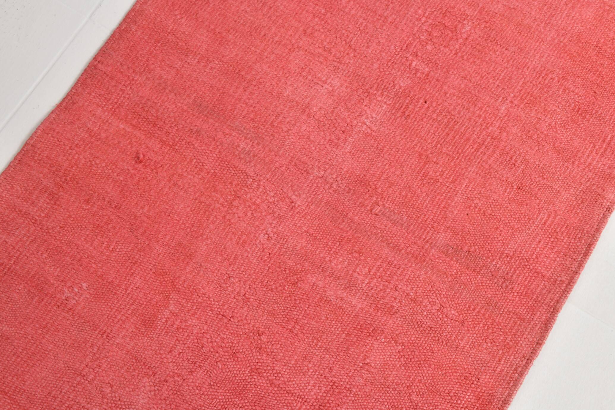 Pink Salmon Vintage Runner Rug, 79x345Cm