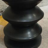 Black solid wood stool
