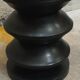 Black solid wood stool