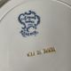 Set of 5 flat plates Terre De Fer XIXth, collection "Regency" St Amand & Hamage Nord