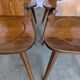Set of 8 Farmhouse Tyrolean Chair with Heart Cutout Back / 1970s Vintage Di