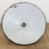 Industrial British Green Enamel Factory Pendant Lamp, 1950s