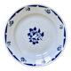 Round antique plate signed Badonviller collection "Madelon" hand-painted.