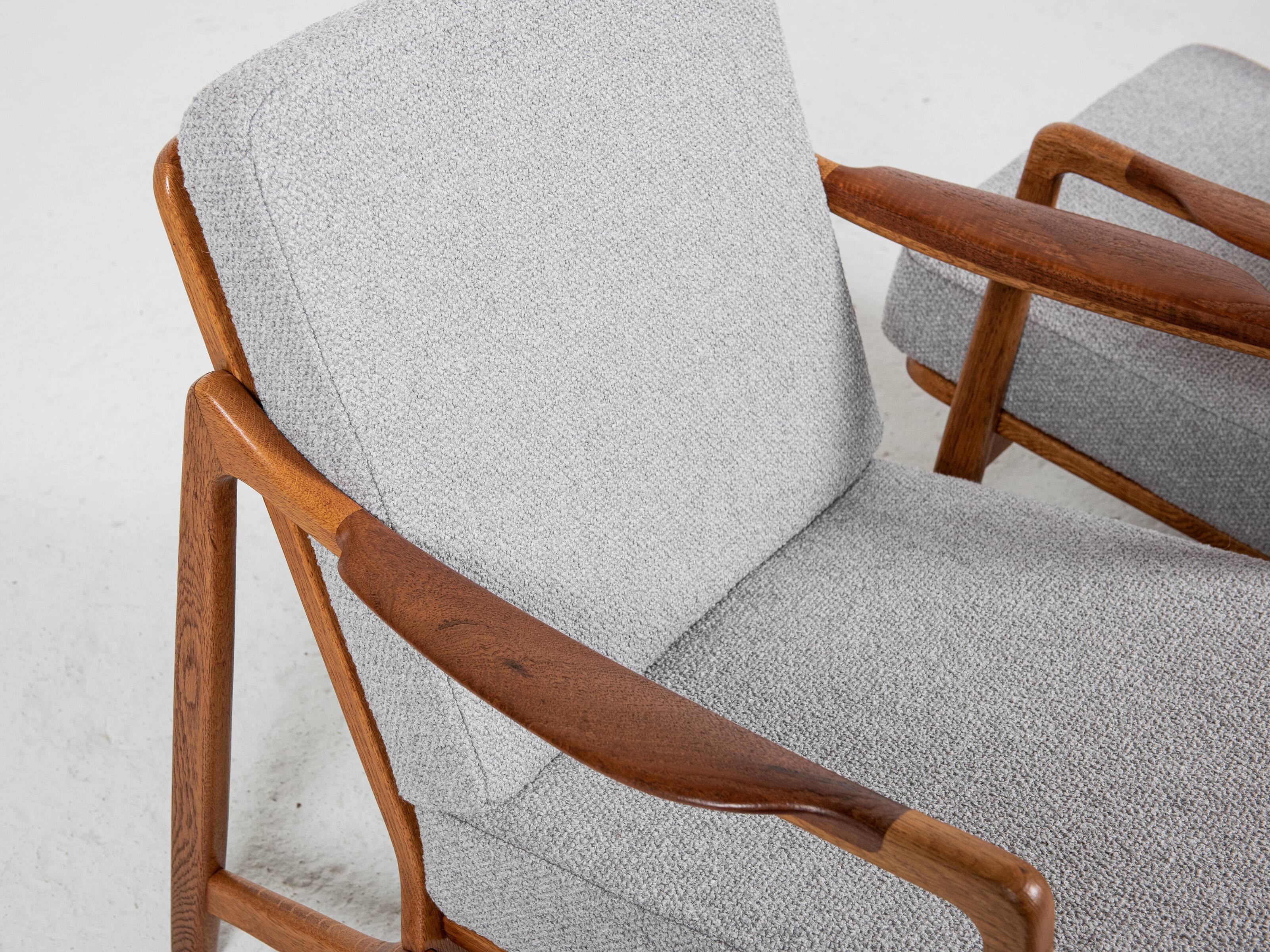 Midcentury Danish sofa set in oak and teak by Tove & Edvard Kindt-Larsen for France & Daverkosen - w