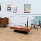 Table basse en loupe d'orme