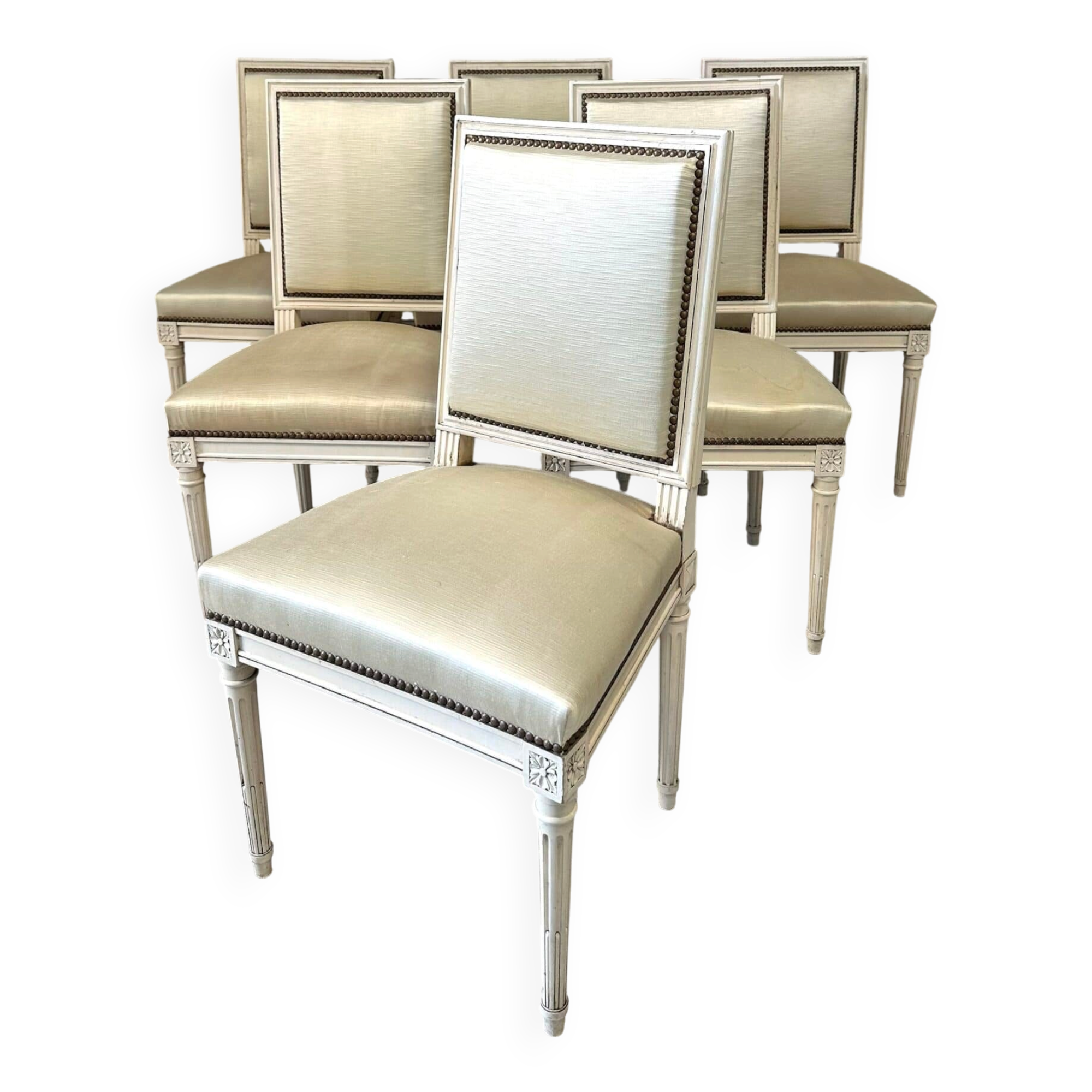 Set of 6 Louis XVI chairs circa 1960