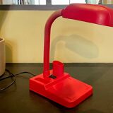 Vintage red articulated desk lamp