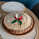 Vintage pie dish in barbotine apple pie Silea