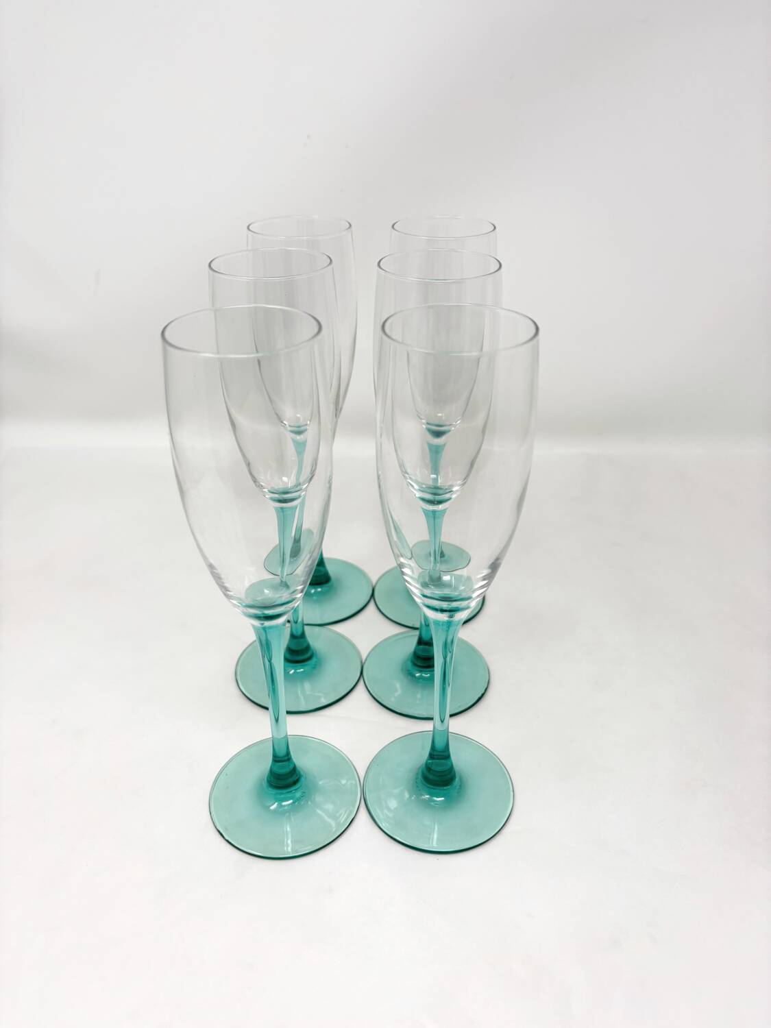 6 Luminarc champagne flutes