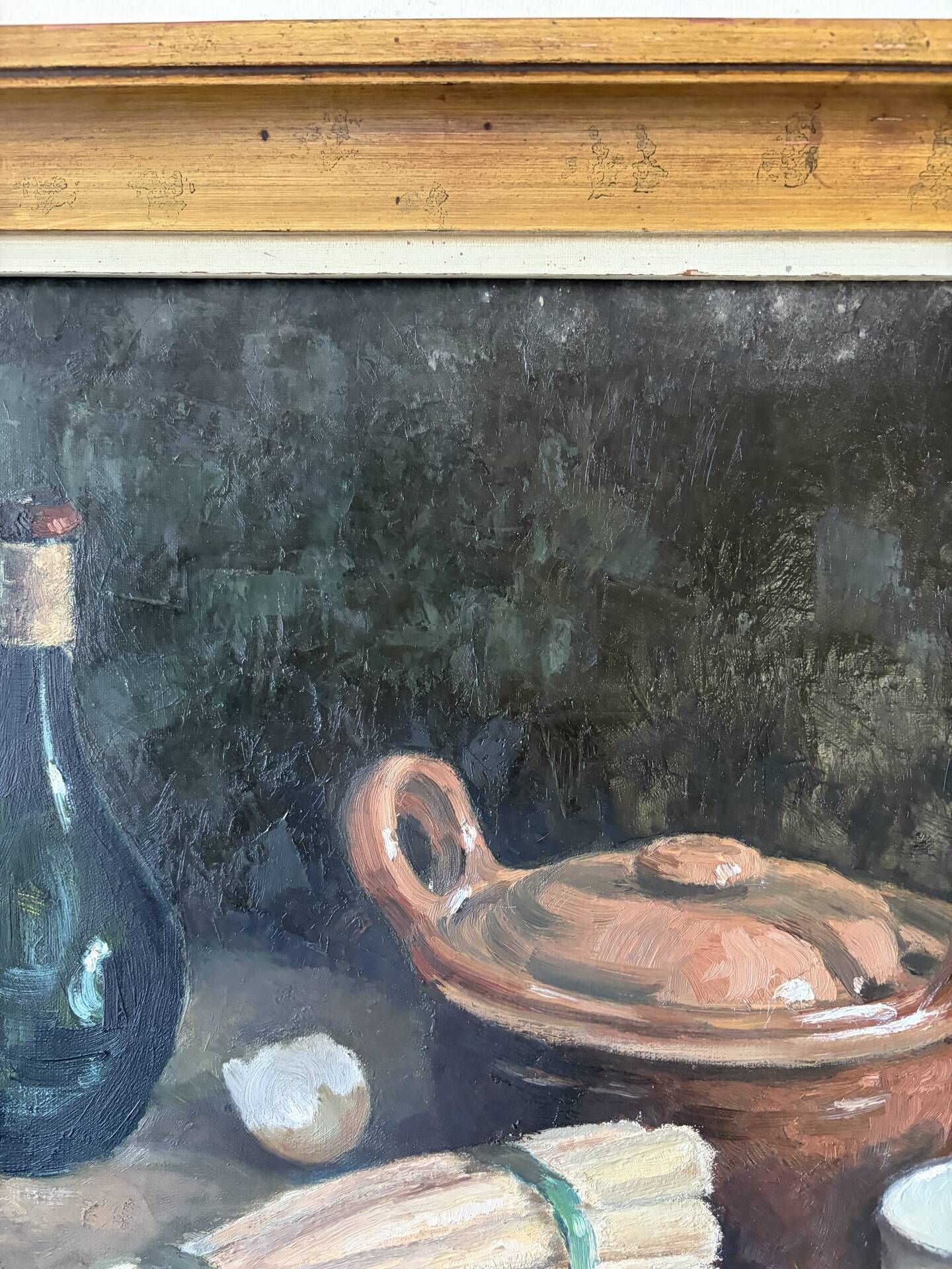 Nature morte aux asperges, huile sur toile signée