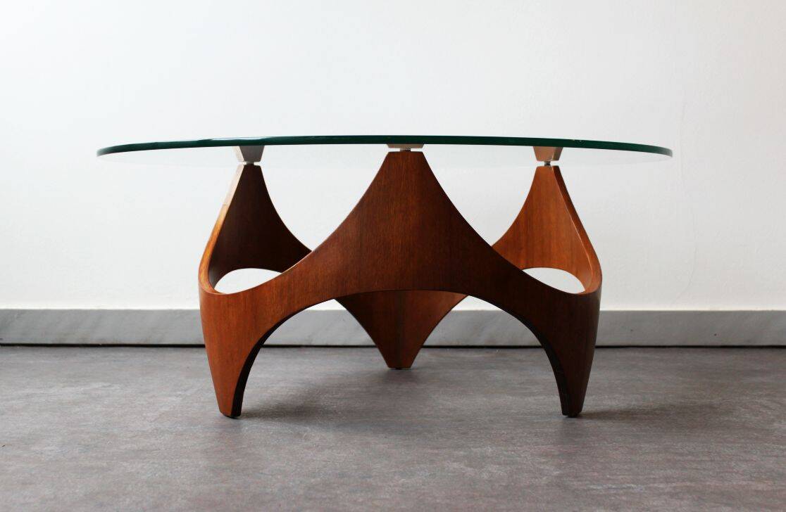 Modernist Coffee Table attributed to HP Glass, USA, 1960s