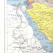 Vintage map of Western Asia 43x43cm from 1950