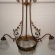 Gold metal chandelier and three-light beads