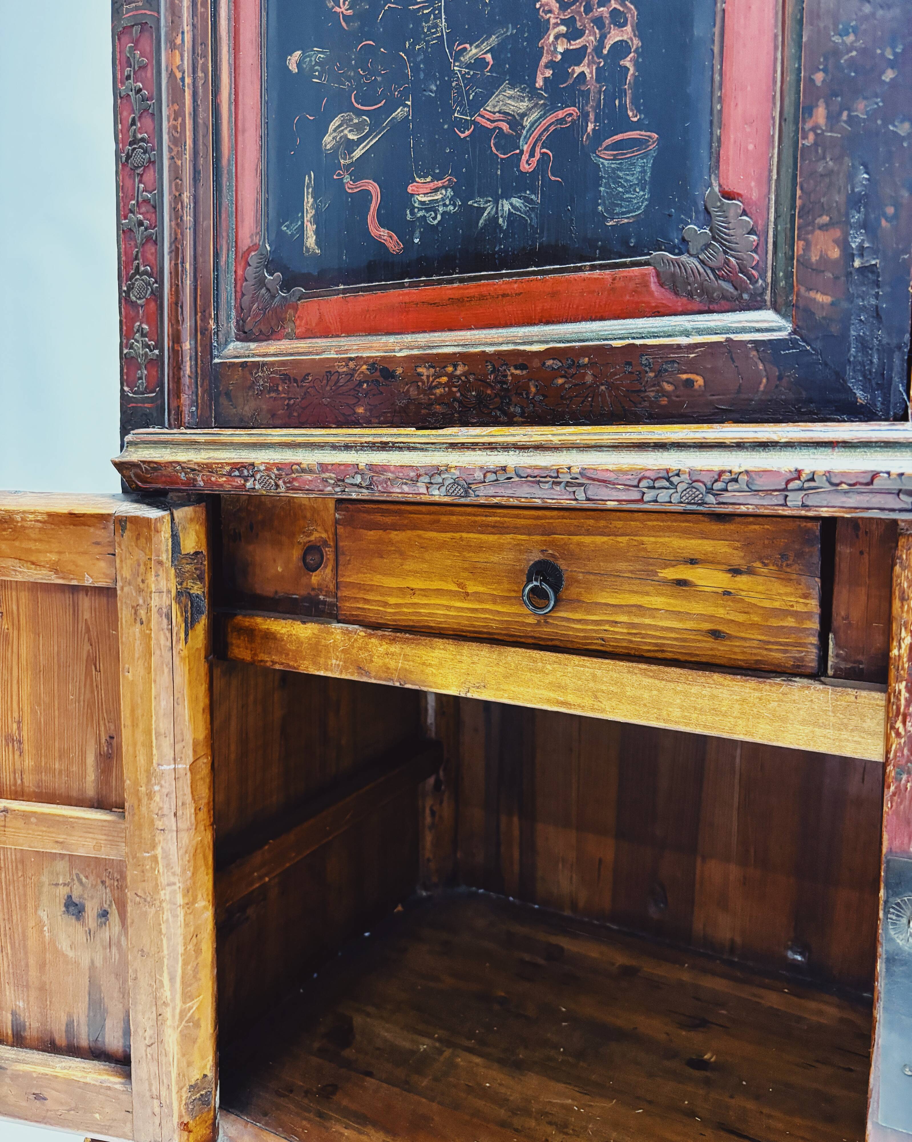 Vintage Chinese Hand-Painted Cabinet