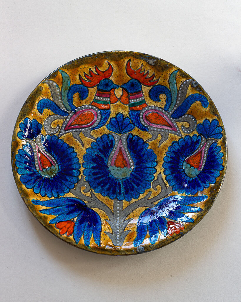 Large dish in Quimper earthenware signed Marjatta Taburet - 60s/70s