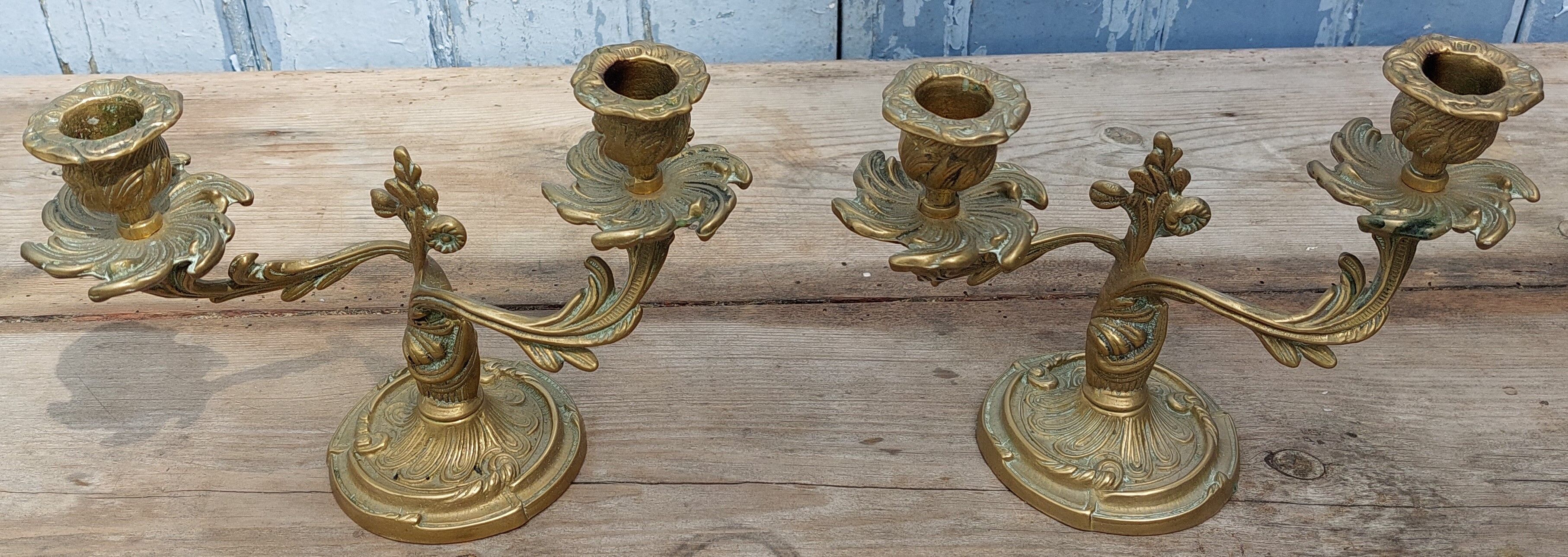 Bougeoirs en laiton