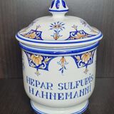 Pharmacy pot in Malicorne earthenware