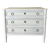 Louis XVI style chest of drawers painted white