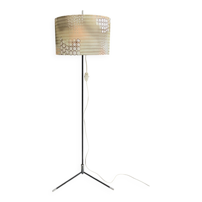 Lampadaire VEB années 60 pied tripode noir