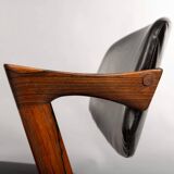 Danish Design Rosewood Reupholstered Z-chair by Kai Kristiansen, set of 4