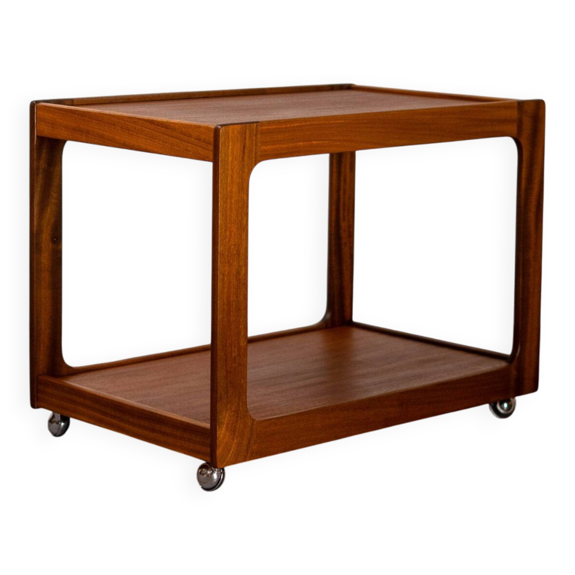 Teak trolley or side table by Opal Möbel, Germany, 1960s.