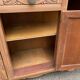 Art Deco sideboard renovated in solid walnut and large antique marble from the 1930s.