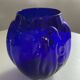 Vintage cobalt blue glass pitcher by Henry Dean