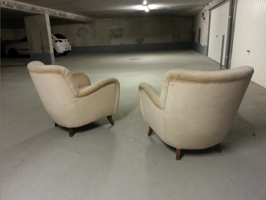 1/2 Armchair club Teddy organic 50s 60s