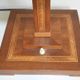 Vintage Wooden Table Lamp with Geometric Marquetry Inlay – Fabric Lampshade
