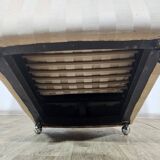 Winged armchair with footstool, 1960s.