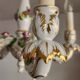 Handgeformt vergoldet vintage Porzellan Kronleuchter Capodimonte 1960er