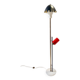 Lampadaire expérimental rare en laiton, aluminium et verre par Arredoluce, Italie