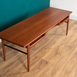 Retro Teak 1960s Danish Midcentury Long Coffee Table