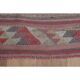 1970s Vintage Turkish Handmade Wool & Cotton Pink Runner Rug 75x318