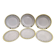 6 dessert plates from the 50s in yellow & black Badonviller earthenware