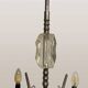 Mid-Century modernist chandelier in chrome and crystal by Gaetano Sciolari, 1970s