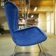 Armchair wingchair shepherdess 50s 60 blue