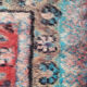Tapis en laine rouge fait à la main 110x320cm