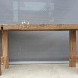 Restored solid wood workbench