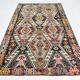 6x9 Wine Red Anatolian Kilim Rug, Faded Pink Oushak Wool Rug, 168x274Cm