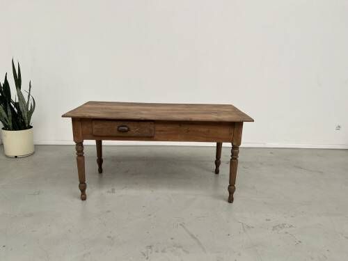 Farm work table in solid pine, 1950s