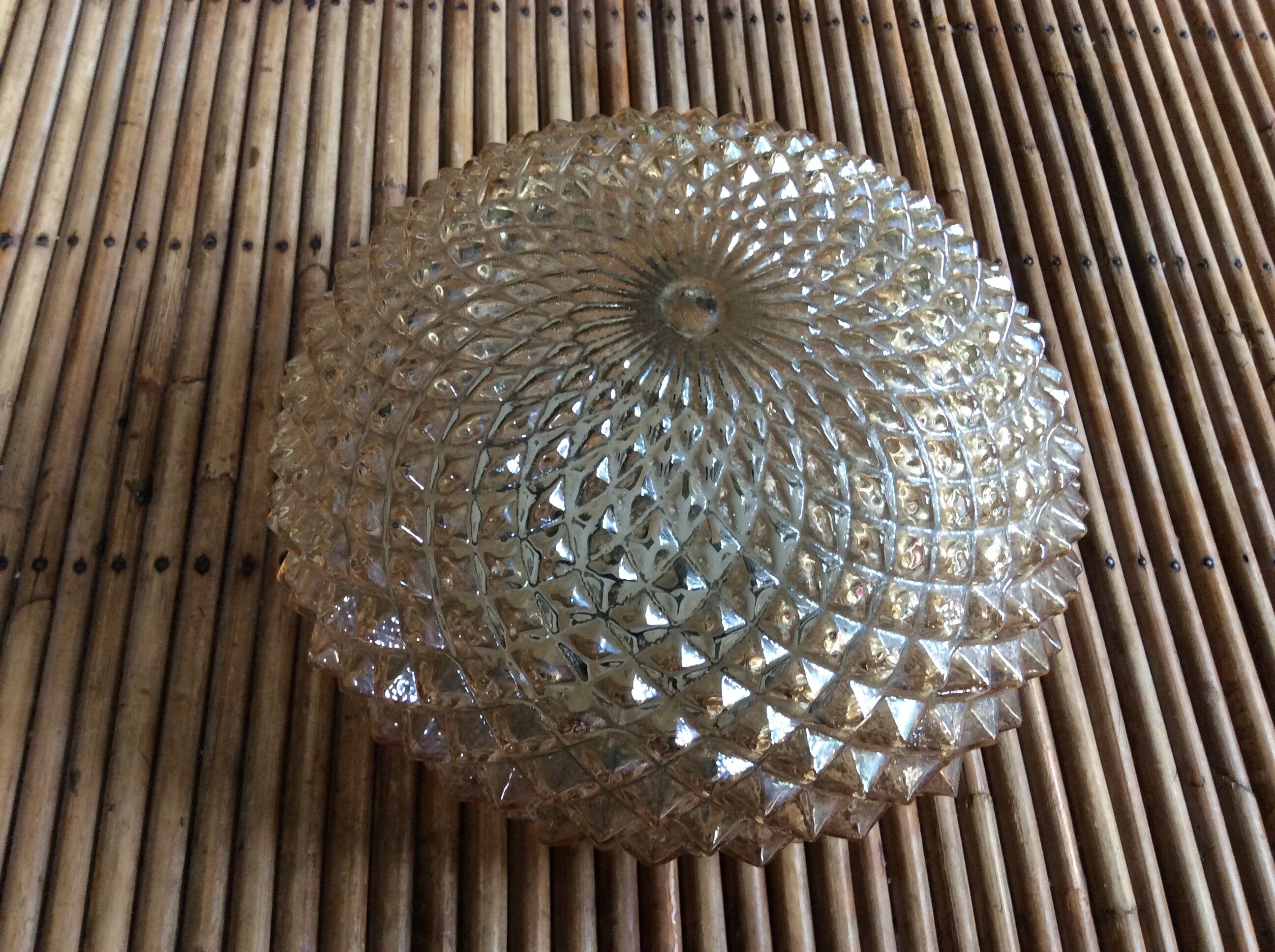 Molded glass ceiling light